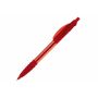Balpen Cosmo grip transparant - Transparant Rood