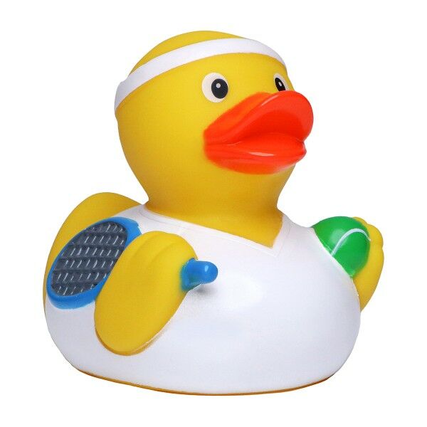 Squeaky duck tennis player