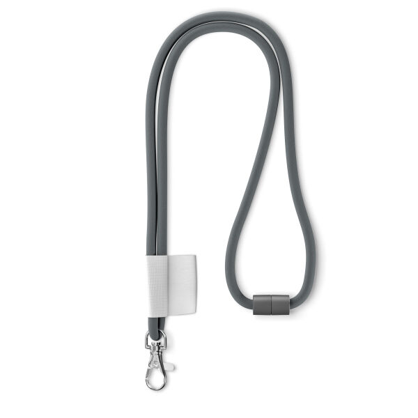 Polyester 2-kleurige koord-lanyard met full color label Polyester 2-kleurige koord-lanyard met full color label