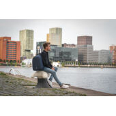 Bobby Hero Regular, anti-diefstal rugzak, donkerblauw, zwart