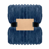NIEVE - RPET fleece deken met patroon - Blauw NIEVE - RPET fleece deken met patroon - Blauw