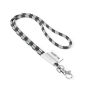 Polyester 2-kleurige koord-lanyard met full color label
