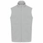 Ecologische uniseks bodywarmer van microfleece snow grey XS
