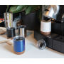 RCS gerecycled roestvrijstalen koffiebeker met kurk, blauw RCS gerecycled roestvrijstalen koffiebeker met kurk, blauw