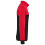Ecologische uniseks sweater met ritskraag Black / Red XL Ecologische uniseks sweater met ritskraag Black / Red XL