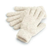 Cosy Ribbed Cuff Gloves - Almond Marl - One Size
