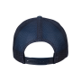 Retro Truckerpet met gekleurde klep NAVY / WHITE One Size
