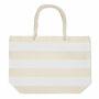 HEAVEN STRIPE - Katoenen strandtas 220 gr/m² - Wit