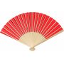 Bamboe handwaaier Elio rood Bamboe handwaaier Elio rood