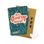 Bloeiconfetti Fleurige Kerst - A5 kaart in kraft envelop
