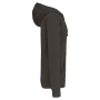Herensweater met rits en capuchon in contrasterende kleur Dark Grey / Black XL