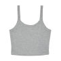 Women's Micro Rib Spaghetti Strap Tank - Athletic Heather - 2XL