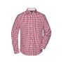 Men's Checked Shirt bordeaux/white XXL