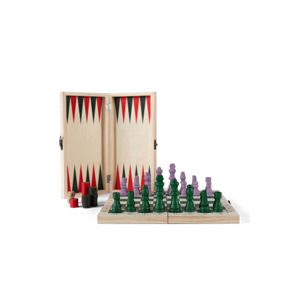 Byon Schaak/Backgammon spel Beth - Hout