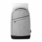 BERLIN - Nylon rugtas powerbank - Grijs BERLIN - Nylon rugtas powerbank - Grijs