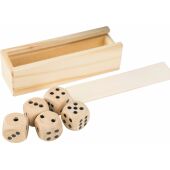 Beech wooden dice set Celine brown