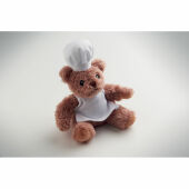 TEDDCHEF - Pluche teddybeer chef-kok - Wit