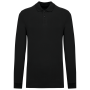 Bio180 piqué herenpolo lange mouwen Black XS