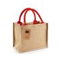 JUTE MINI GIFT BAG, NATURAL/BRIGHT RED, One size, WESTFORD MILL