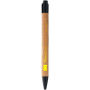 Borneo bamboe balpen (zwarte inkt) - Naturel/Zwart