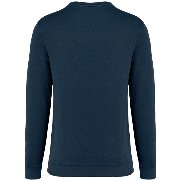 Ecologische uniseks sweater met ronde hals French Terry Washed Navy Blue S Ecologische uniseks sweater met ronde hals French Terry Washed Navy Blue S