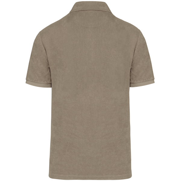 Ecologische badstof herenpolo Cream Coffee XL Ecologische badstof herenpolo Cream Coffee XL