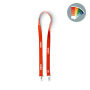 Polyester lanyard met 2 clips en pantone matched zeefdruk Polyester lanyard met 2 clips en pantone matched zeefdruk