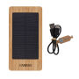 Sunwick 10.000 mAh bamboe solar powerbank, bruin