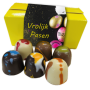 Vrolijk geschenkdoosje met 250 grams paasbonbons Vrolijk geschenkdoosje met 250 grams paasbonbons