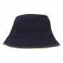 REVERSIBLE BUCKET HAT, NAVY / BOTTLE GREEN, S/M, NEUTRAL