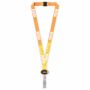 Polyester sublimatie lanyard met ovale badge reel met logo