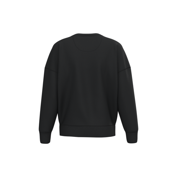 Ecologische dames sweater met ronde hals en afhangende mouwen Black XS Ecologische dames sweater met ronde hals en afhangende mouwen Black XS