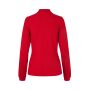 Poloshirt met lange mouw | stretch | dames - Rood, XS