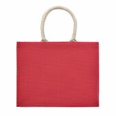 AURA - Jute tas met katoenen hengsels - Rood