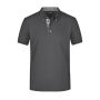 Men's Plain Polo graphite/graphite-white 3XL