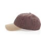BEAU AWARE™ Washed 6 panel 270gsm cotton twill two tone cap, maroon
