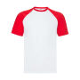 Baseball Tee - White/Red - XL