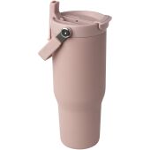 Bronx 900 ml RCS gecertificeerde, vacuüm geïsoleerde beker van gerecycled roestvrij staal en koper met deksel met dubbele fun - Oudroze
