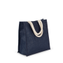 Shopper van jutecanvas - groot model Midnight Blue One Size