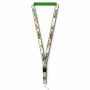 Afneembare polyester keycord met gesublimeerde satijnen overlay