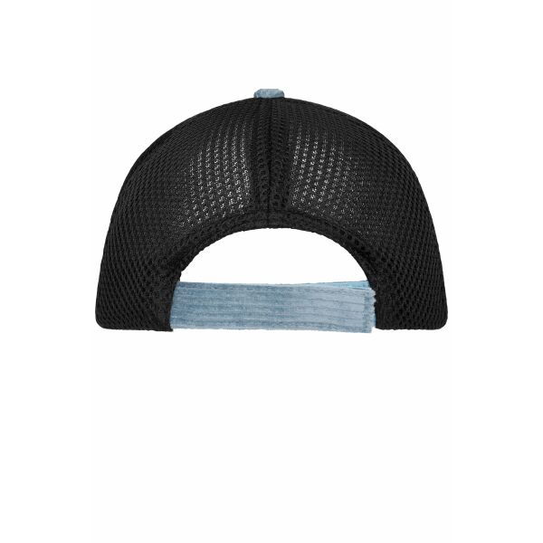6 Panel Corduroy-Mesh Cap Organic Cotton milky blue/black one size 6 Panel Corduroy-Mesh Cap Organic Cotton milky blue/black one size