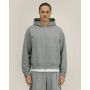 Fronter - Oversized rits hoodie in een gerecycled katoen blend - Misty Grey (XS)