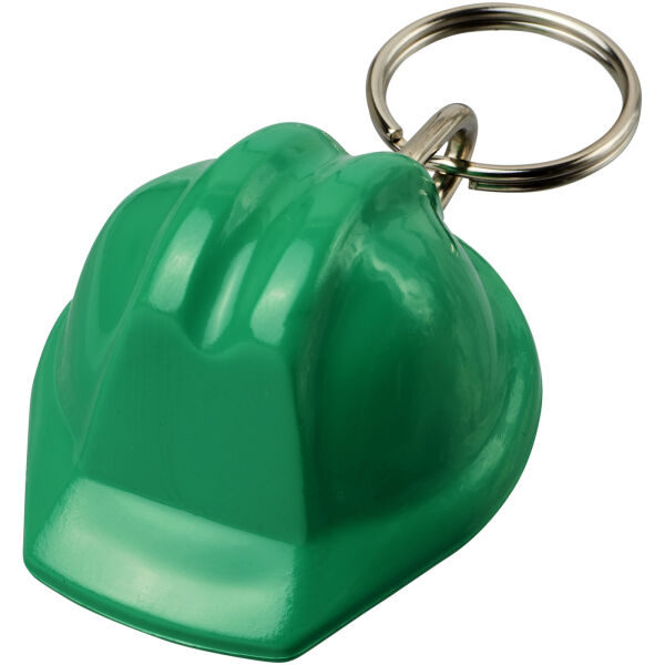 Kolt hard hat-shaped recycled keychain - Green