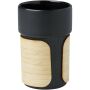 Fika 340 ml beker met bamboe hoes - Zwart Fika 340 ml beker met bamboe hoes - Zwart
