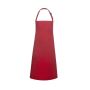 WATER-REPELLENT BIB APRON BASIC WITH BUCKLE, RED, One size, KARLOWSKY