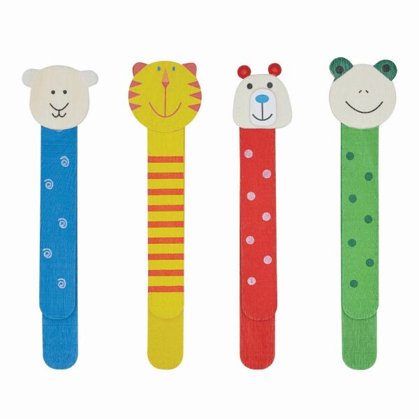 Houten boekenlegger FUNNY ANIMALS