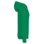 Herensweater met rits en capuchon in contrasterende kleur Light Kelly Green / White S