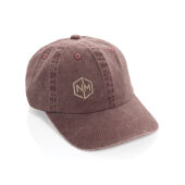 BEAU AWARE™ Washed 6 panel 270gsm cotton twill cap, maroon