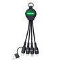 6-in-1 oplaadkabel met licht REEVES-PUHALANI SWITCH - groen, zwart 6-in-1 oplaadkabel met licht REEVES-PUHALANI SWITCH - groen, zwart
