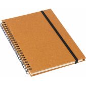 Gerecycled leren notitieboek A5 Egon zwart